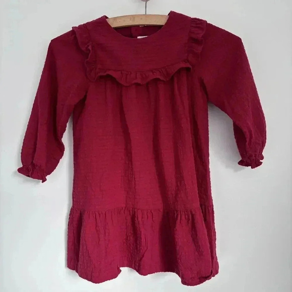 4-5Y Zara Textured Red Dress - Picture 2 of 7